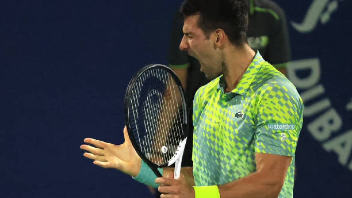 Daniil Medvedev desespera a Novak Djokovic en ATP Dubái 2023. Foto: gettyimages