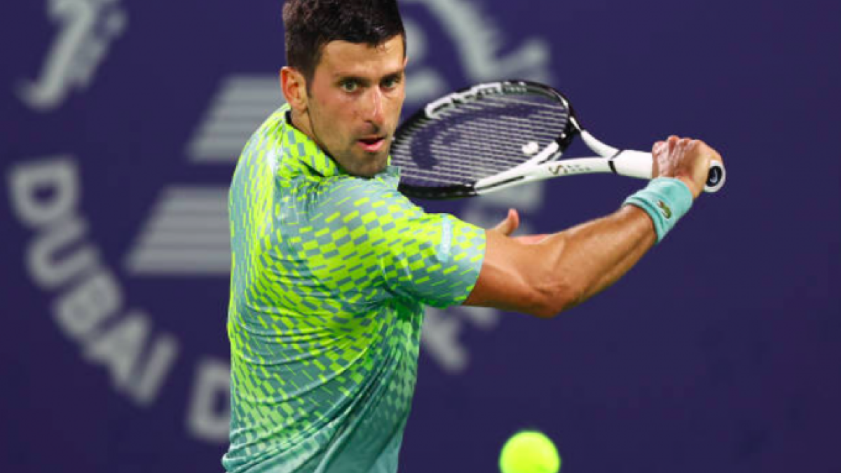 Novak Djokovic en el ATP Dubái 2023. Foto: Getty