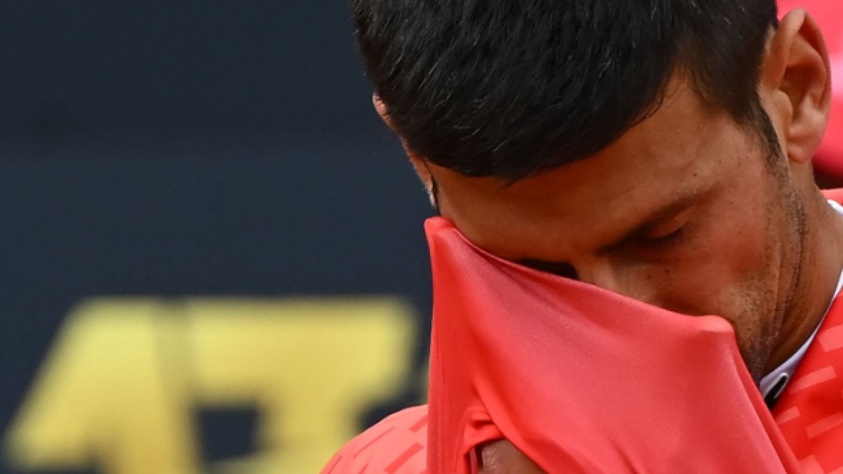 Novak Djokovic habla tras caer derrotado ante Holger Rune en el ATP Roma 2023. Foto: Getty