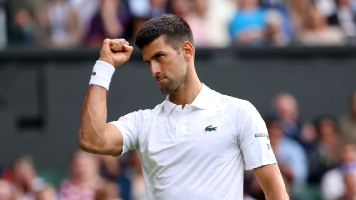Novak Djokovic en Wimbledon 2023. Foto: Getty