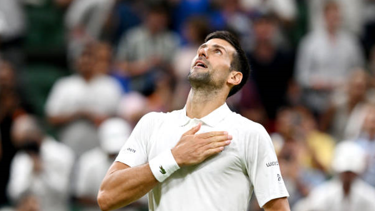 Novak Djokovic en Wimbledon 2023. Foto: getty