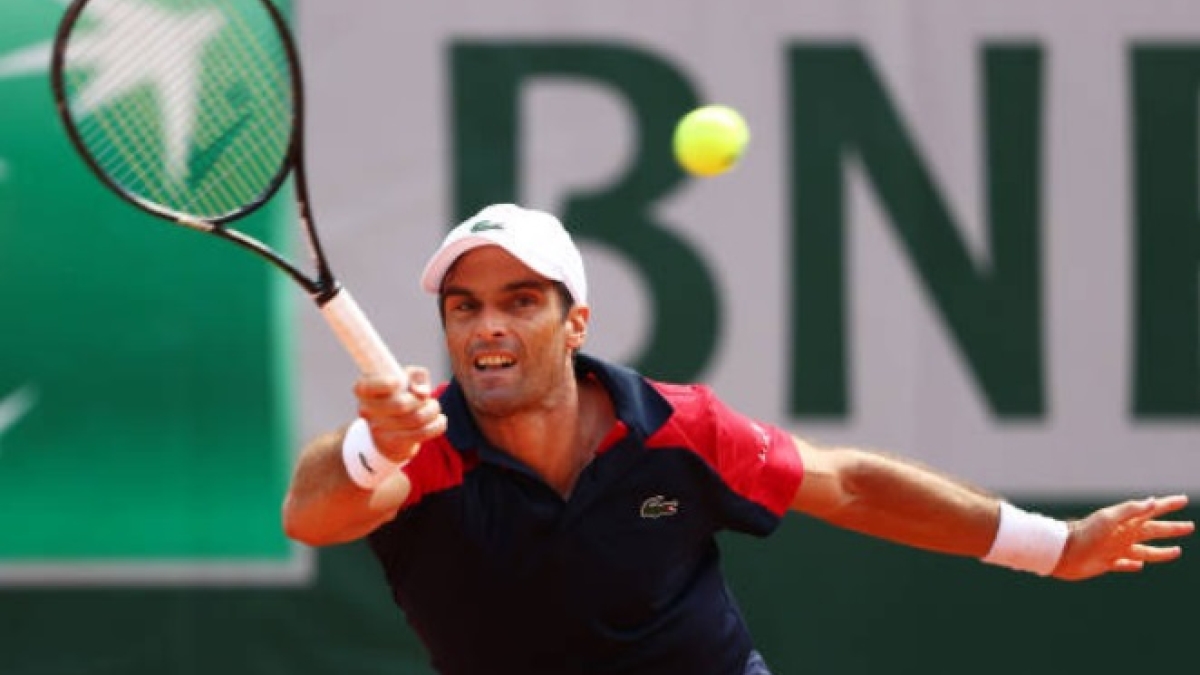 Pablo Andújar durante su choque ante Dominic Thiem. Foto: Getty