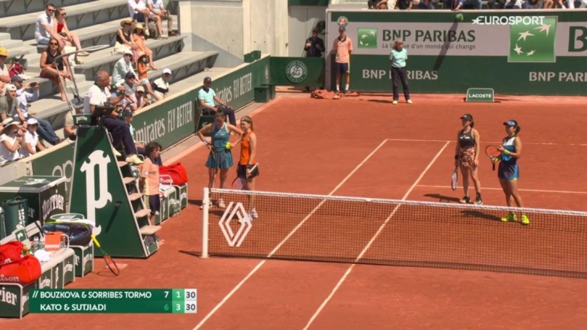 Kato carga duramente contra Sorribes y Bouzkova: "No entiendo su actitud". Foto: Eurosport