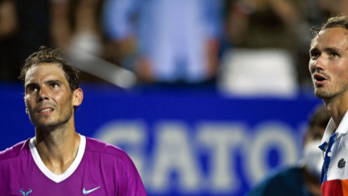 Rafael Nadal y Daniil Medvedev en Acapulco 2022. Foto: Getty