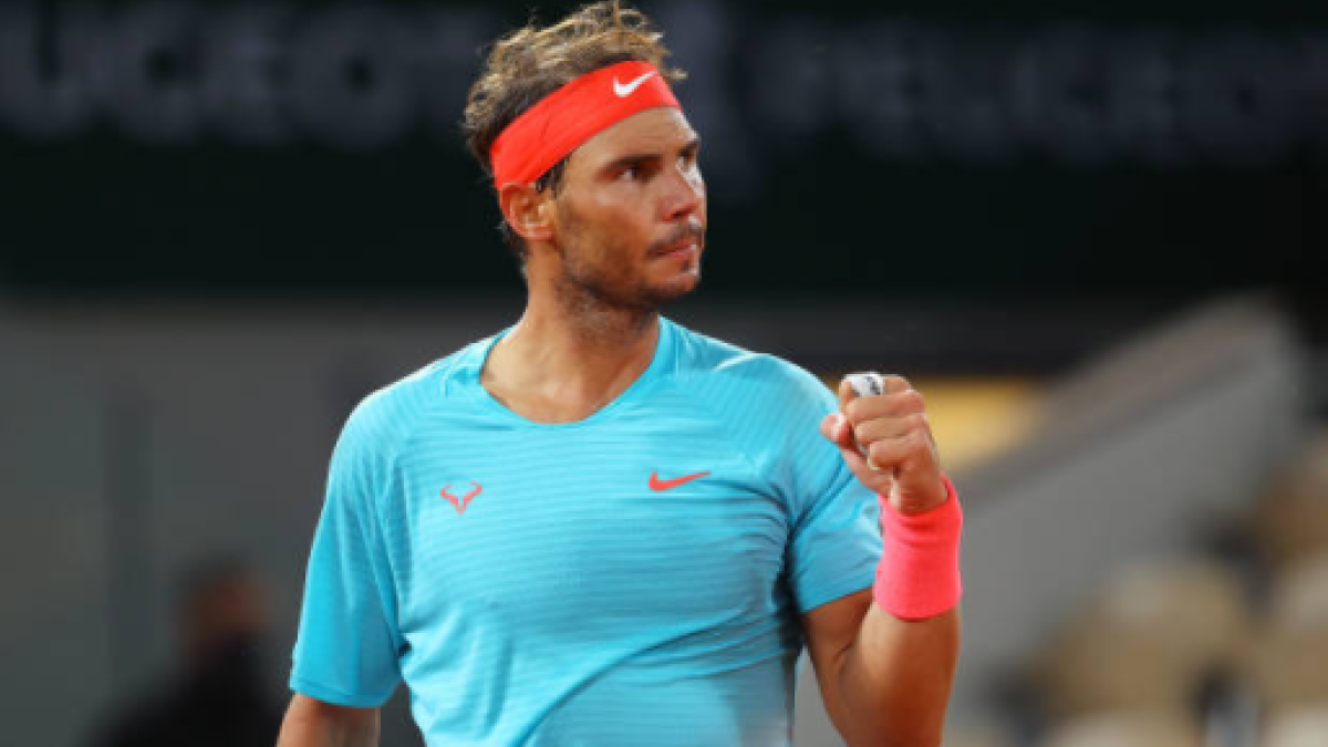 Rafael Nadal gana a Jannik Sinner en Roland Garros 2020. Foto: gettyimages