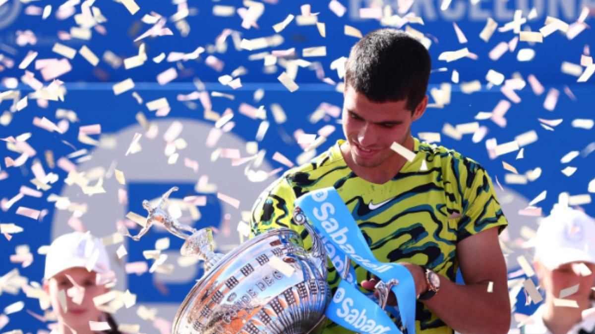 Carlos Alcaraz, ganador en el Conde de Godó 2023. Foto: Getty