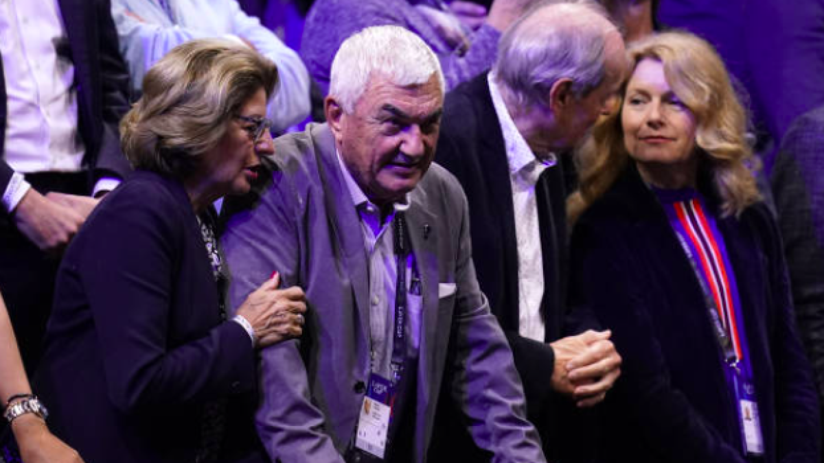 Los padres de Roger Federer en la Laver Cup. Fuente: Getty