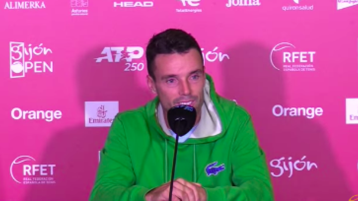 Roberto Bautista en el Media Day del Gijón Open. Fuente: RFET
