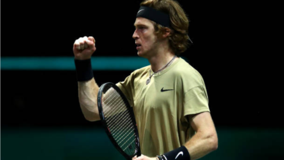 Andrey Rublev festeja. Fuente: Getty