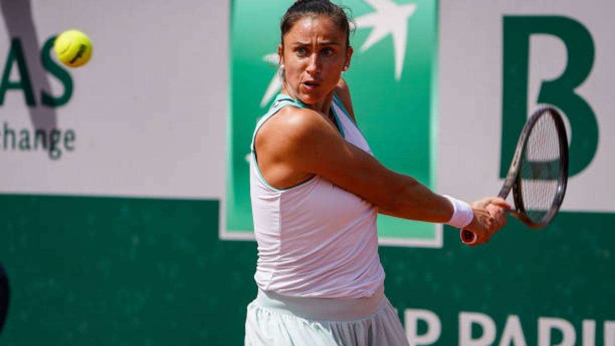 Sara Sorribes, alegría en Roland Garros 2023. Foto: gettyimages