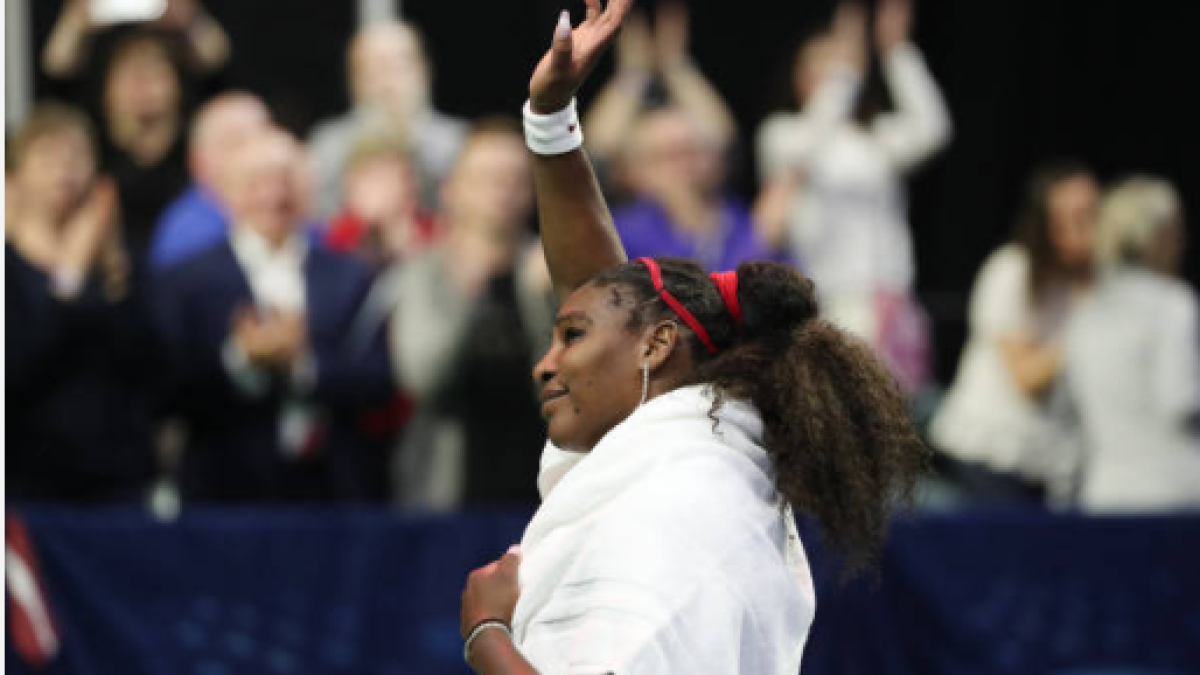 Serena Williams en la última eliminatoria de Copa Davis. Fuente: Getty