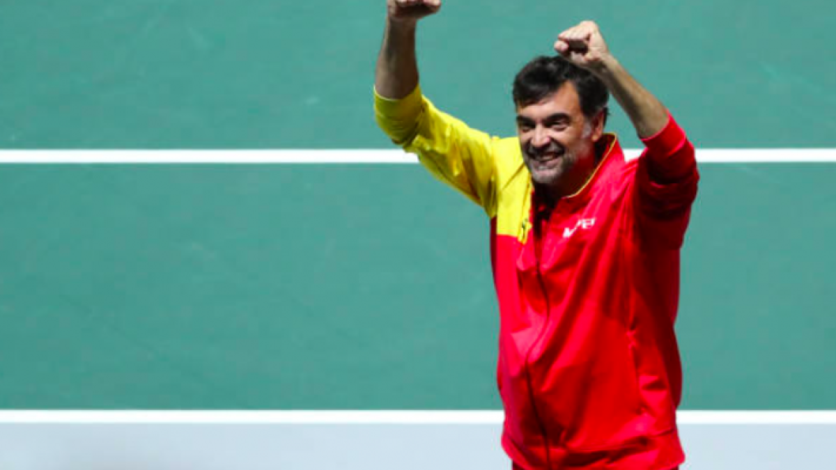 Sergi Bruguera en la Copa Davis del año pasado. Fuente. Getty