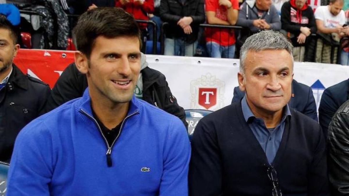 Novak Djokovic y Srdjan Djokovic.