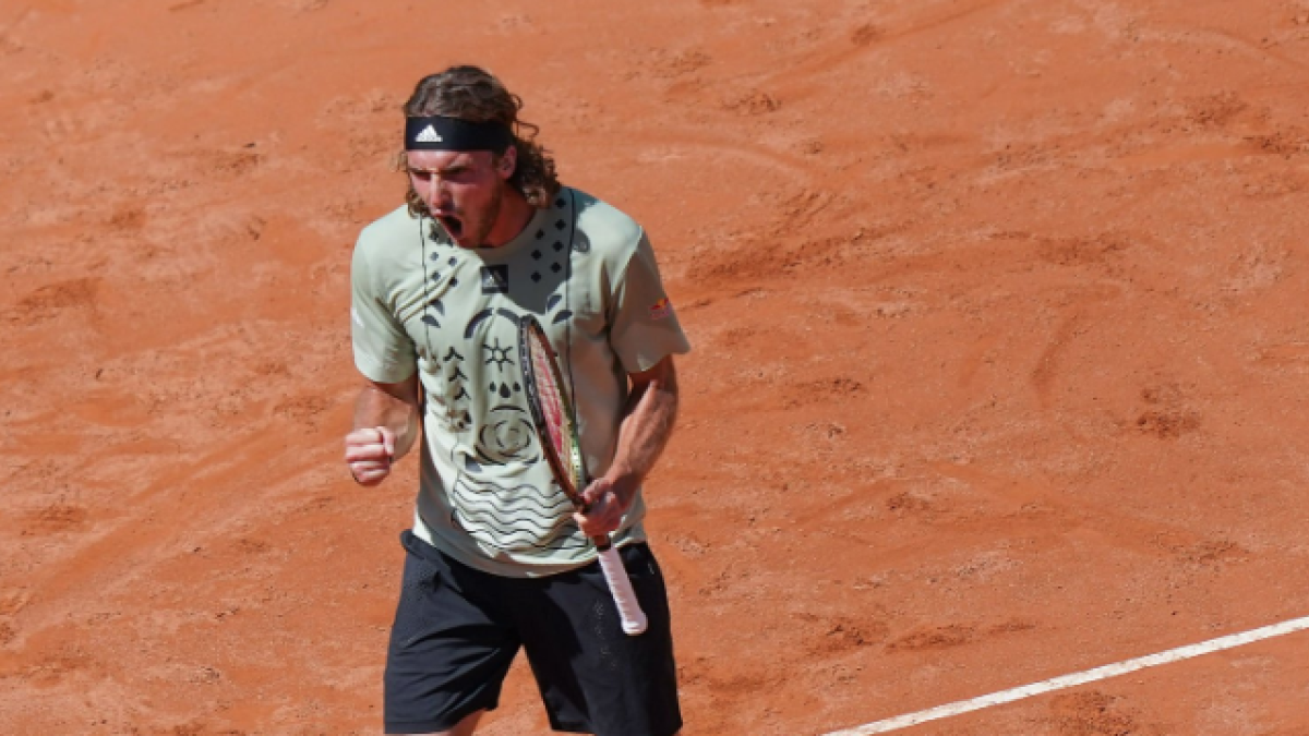 Stefanos Tsitsipas en el Masters 1000 de Roma 2022. Foto: Getty