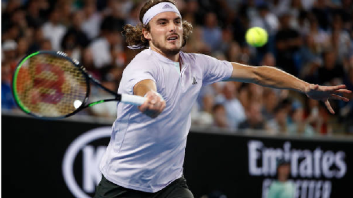 Stefanos Tsitsipas pierde con Milos Raonic en Open Australia 2020. Foto: gettyiamges