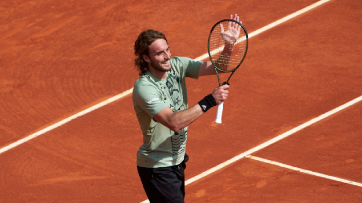 Stefanos Tsitsipas en el Masters 1000 de Montecarlo 2022. Foto: Getty