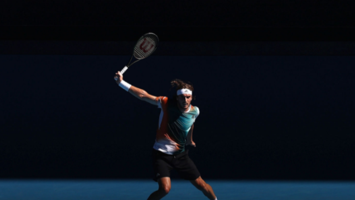 Stefanos Tsitsipas en el Open de Australia. Foto: Getty