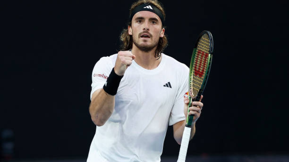 Stefanos Tstisipas gana a Jannik Sinner en Open de Australia 2023. Foto: gettyimages