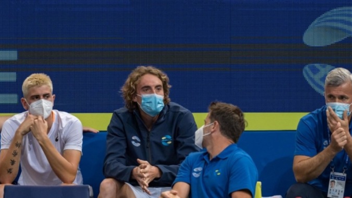 Stefanos Tsitsipas en la ATP Cup. Foto: Getty