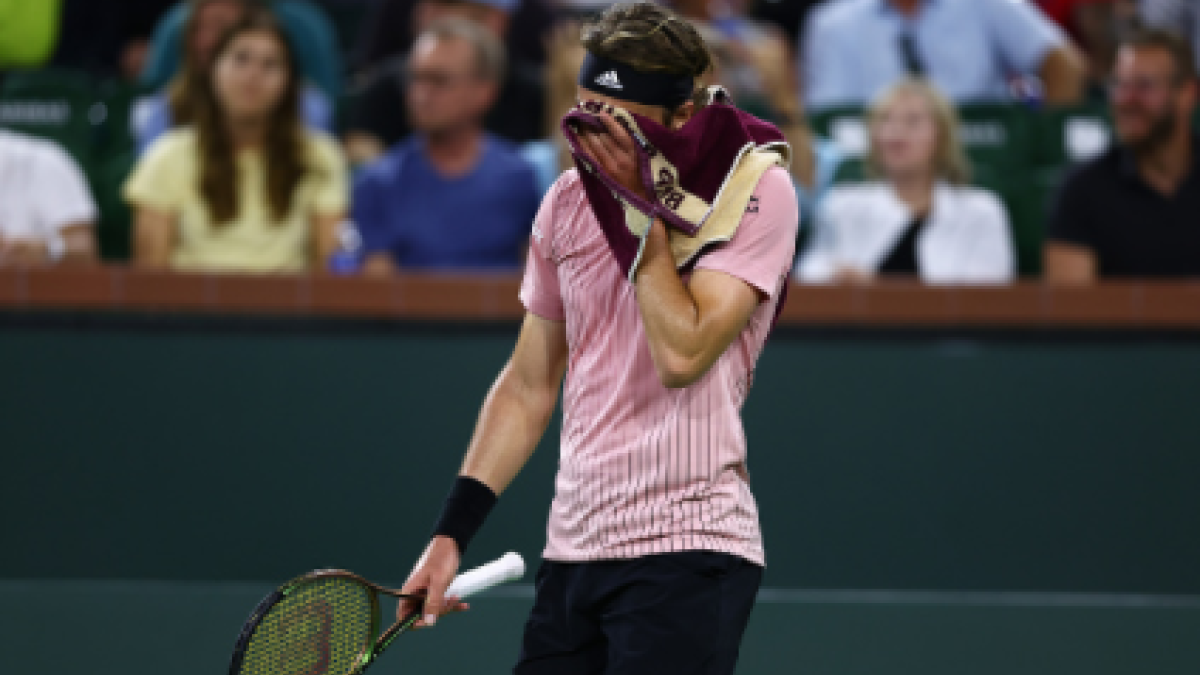 Stefanos Tsitsipas, decepción de NextGen en Indian Wells 2022. Foto: gettyimages