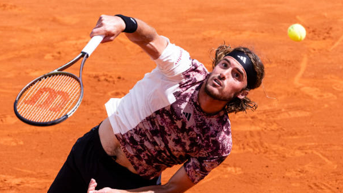 Stefanos Tsitsipas en Montecarlo 2023. Foto: getty