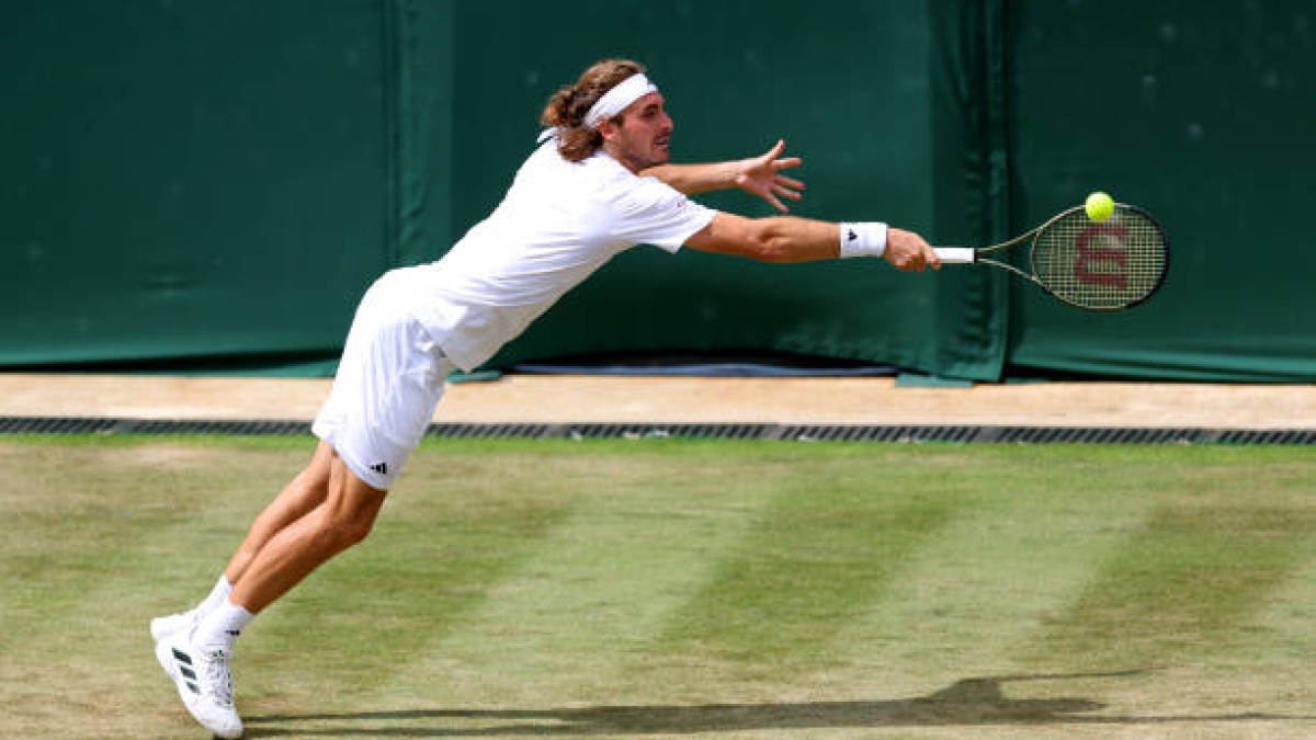 Stefanos Tsitsipas pierde con Eubanks en Wimbledon 2023. Foto: gettyimages