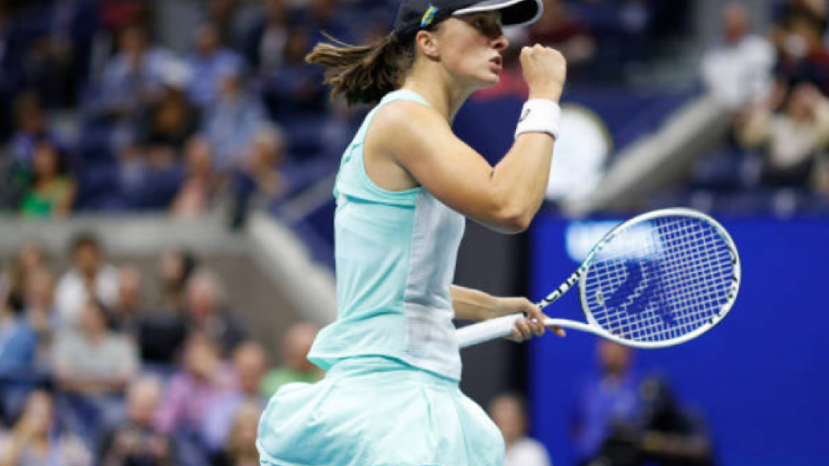 Iga Swiatek celebra su victoria. Fuente: Getty. 