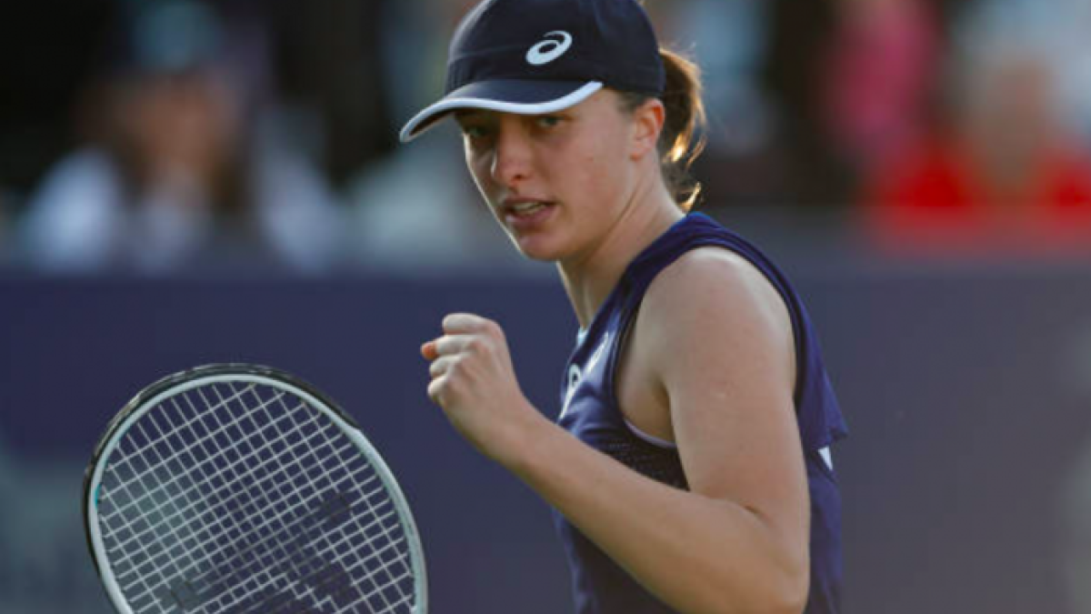 Iga Swiatek durante el torneo de San Diego 2022. Foto: Getty
