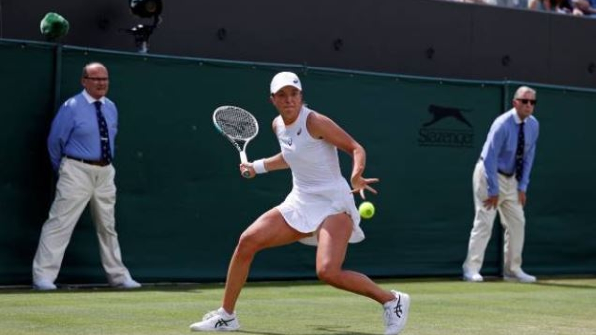 La polaca ya ganó Wimbledon en su edición junior en 2018. Fuente: Getty