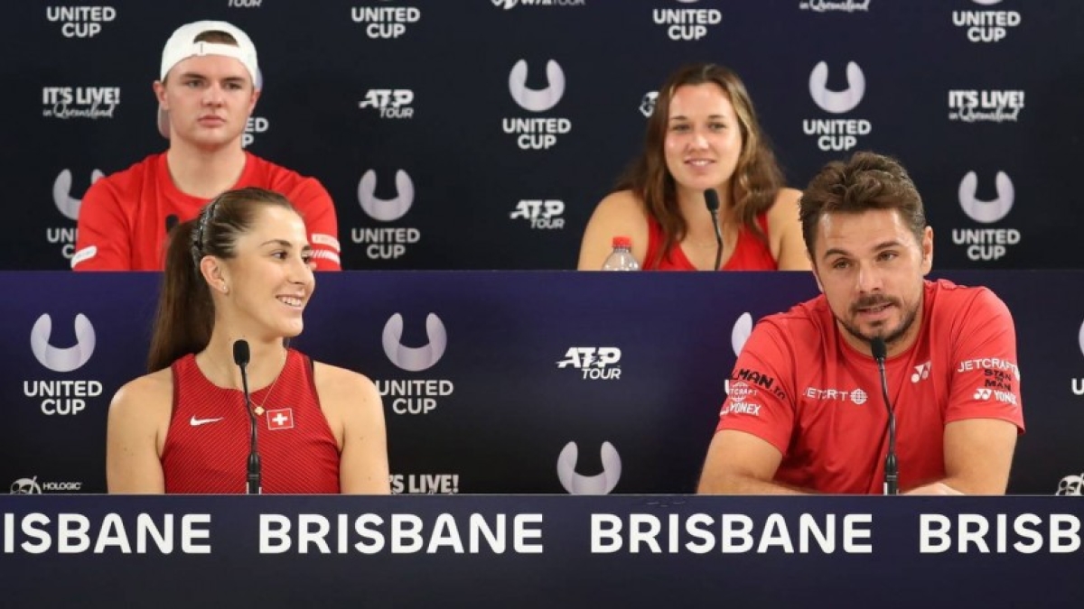 El equipo suizo durante el media day. Foto: Twitter 
