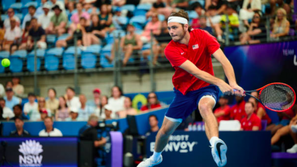 Fritz durante su partido ante Zverev. Foto: Getty