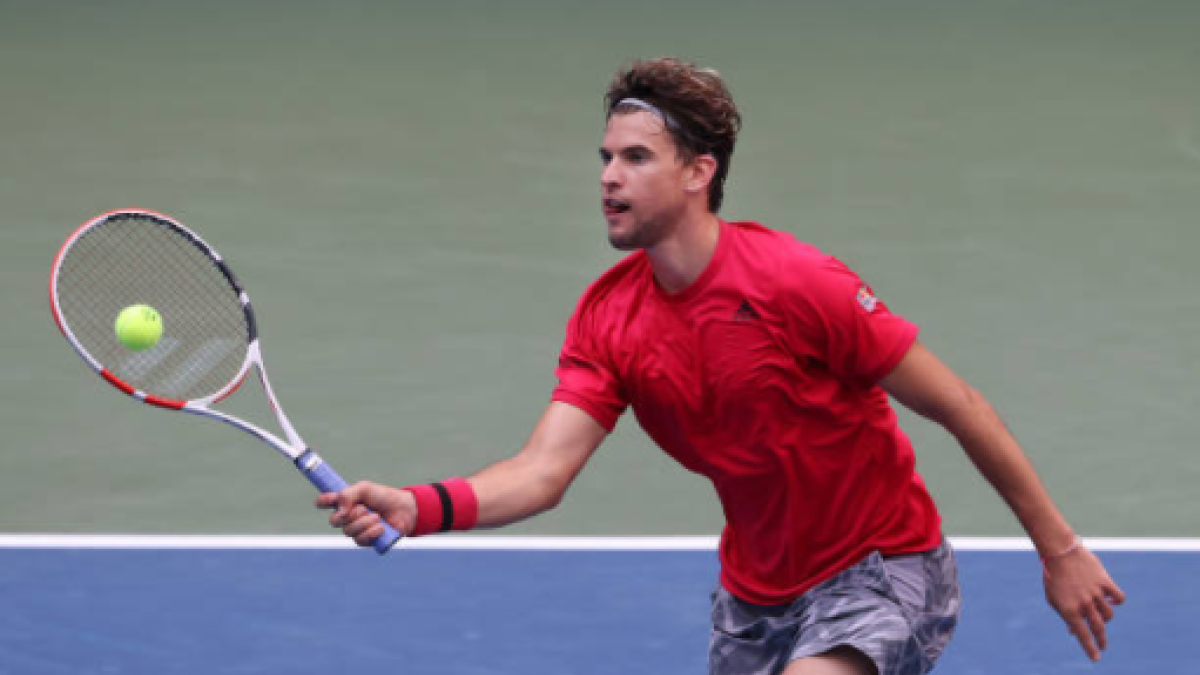 Dominic Thiem durante su victoria. Fuente: Getty