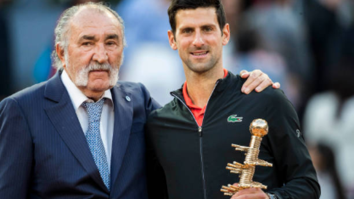 Ion Tiriac, con el último campeón del Mutua Madrid Open, Novak Djokovic. Fuente: Getty