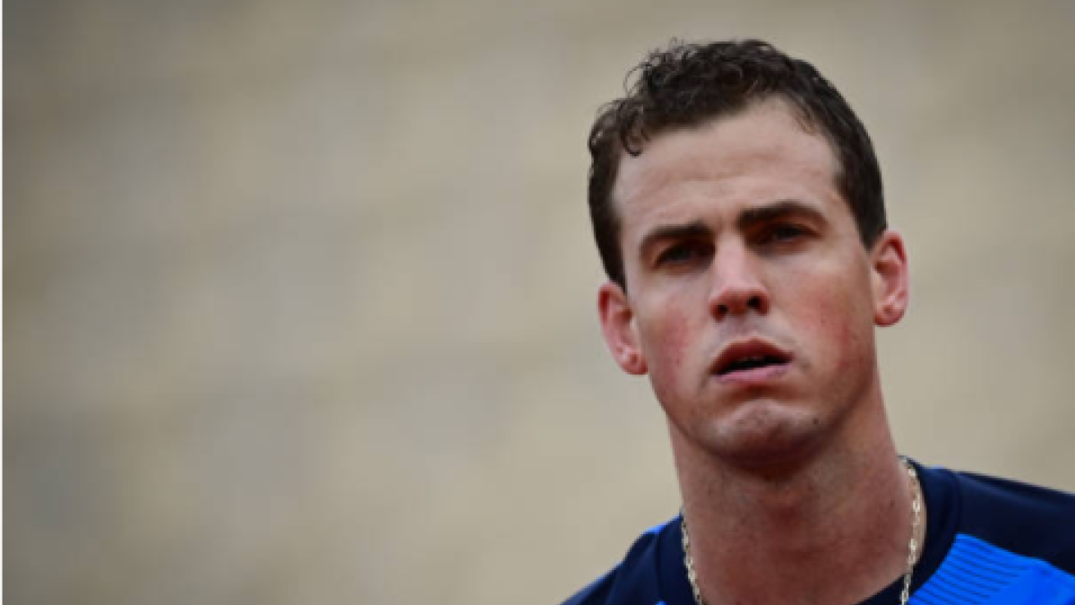 Vasek Pospisil durante su partido de primera ronda. Fuente: Getty