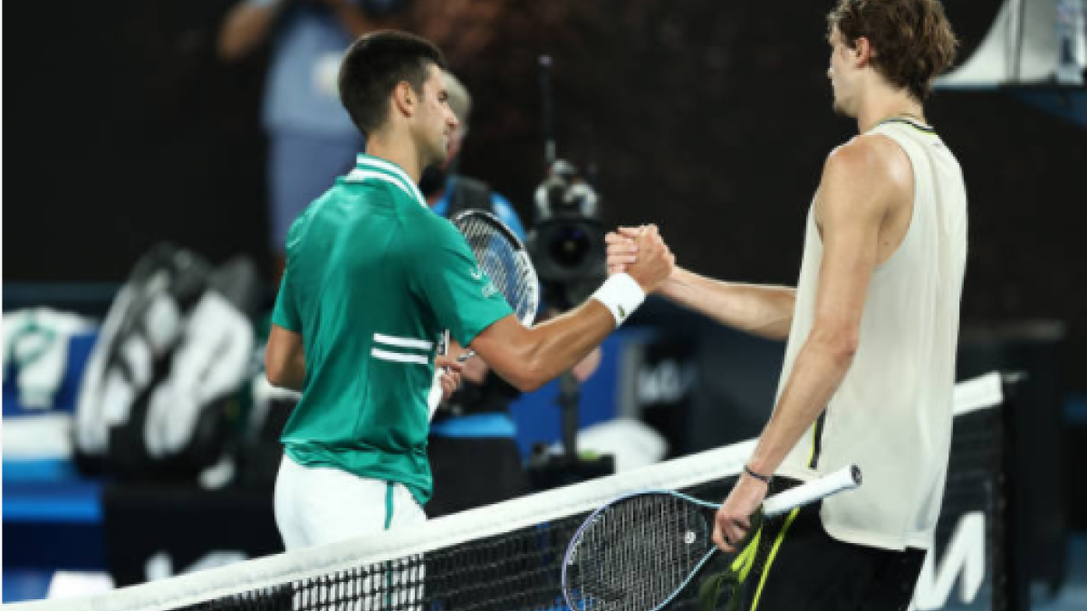 Zverev y Djokovic. Fuente: Getty