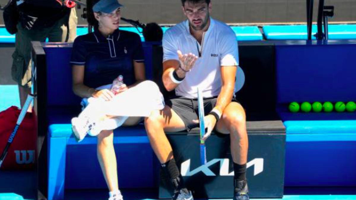 Ajla Tomljanovic y Matteo Berrettini. Fuente: Getty