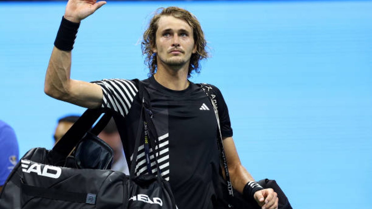 Alexander Zverev, lesión ante Alcaraz en US Open 2023. Foto: gettyimages