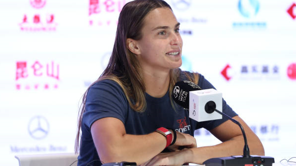 Aryna Sabalenka en el WTA de Pekín. Foto: getty