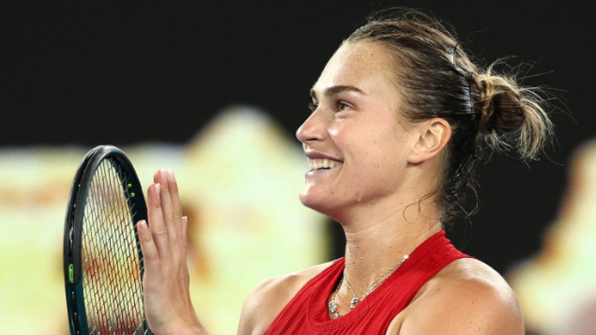 Aryna Sabalenka en el Open de Australia 2024. Foto: Getty
