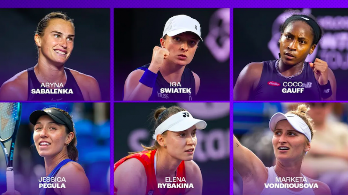 Nominadas a la mejor jugadora WTA 2023. Fuente: WTA