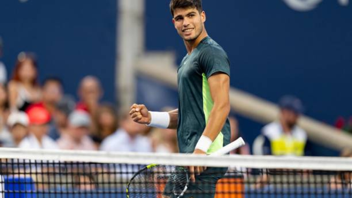 Carlos Alcaraz habla en Toronto tras ganar a Shelton. Foto: gettyimages