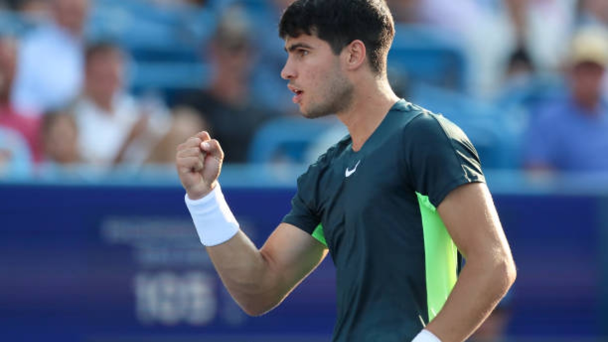 Carlos Alcaraz gana a Hubert Hurkacz en ATP Cincinnati 2023. Foto: gettyimages