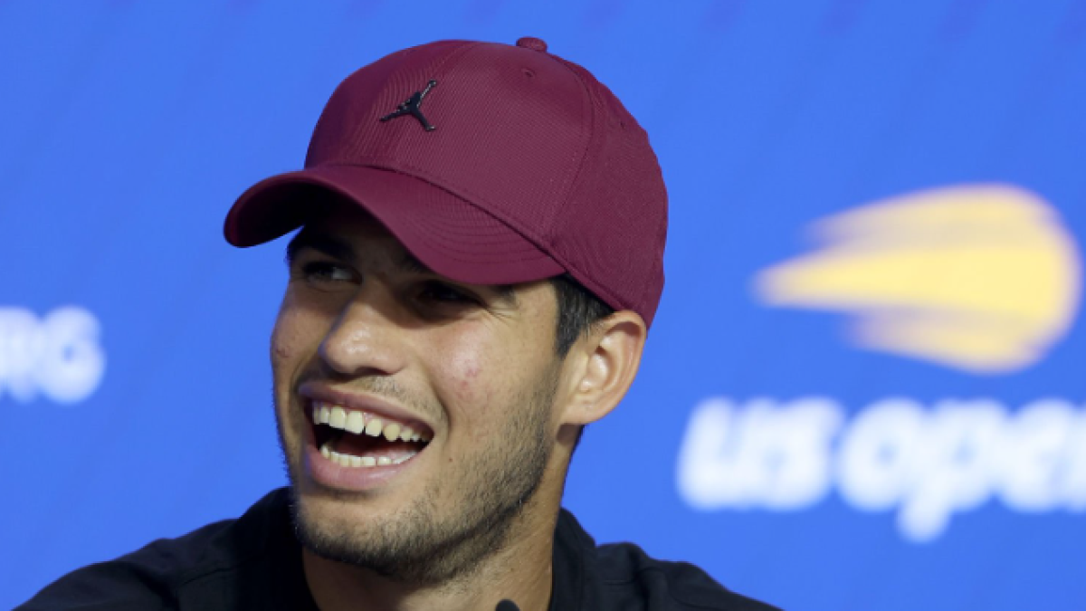 Carlos Alcaraz en el Media Day del US Open 2023. Foto: Getty