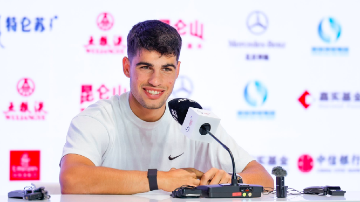 Carlos Alcaraz en el torneo de Pekín. Fuente: Getty