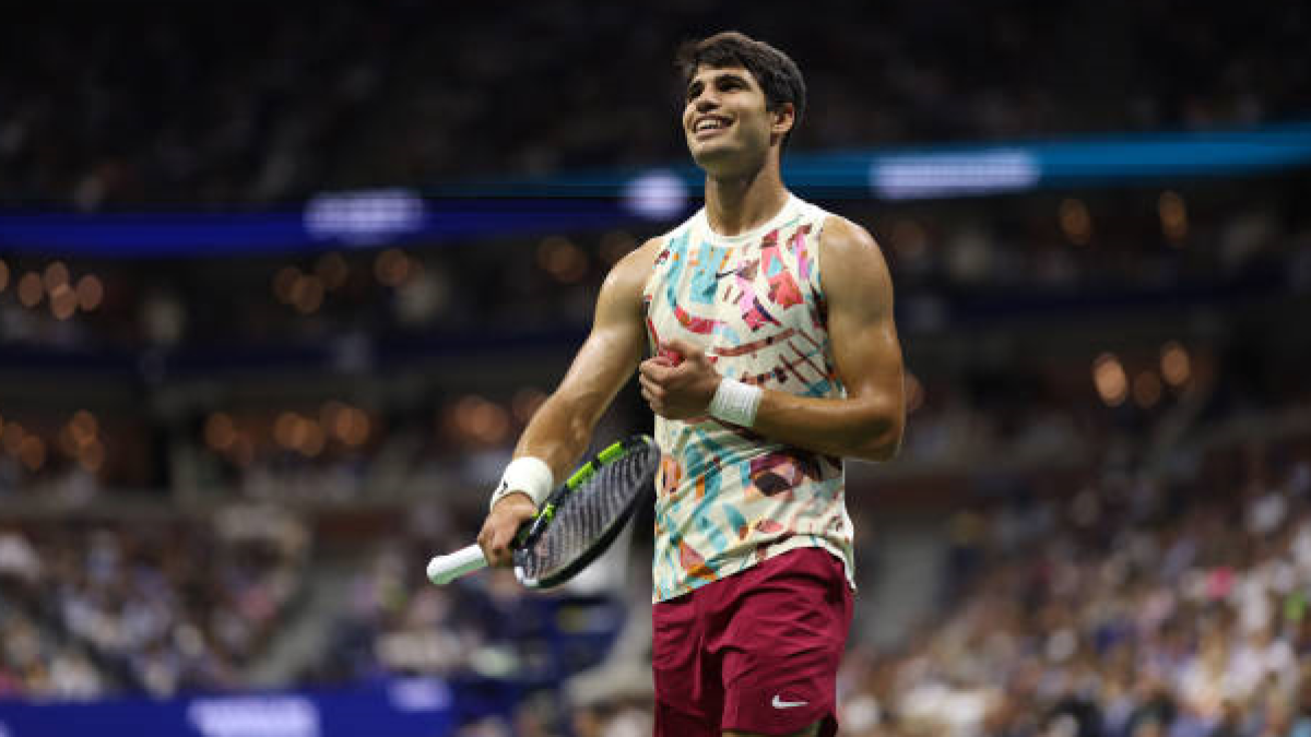 Carlos Alcaraz en el Us Open 2023. Foto: getty