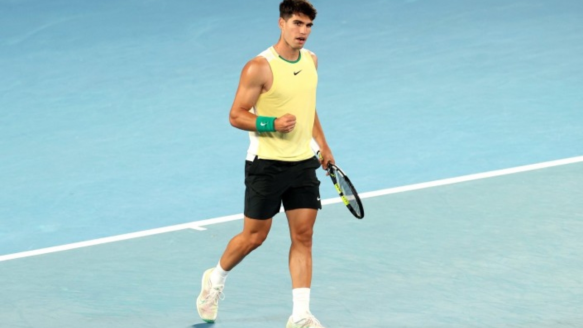 Alcaraz: "Creo que hoy ha sido más difícil porque llevo mucho tiempo sin competir". Foto: Getty