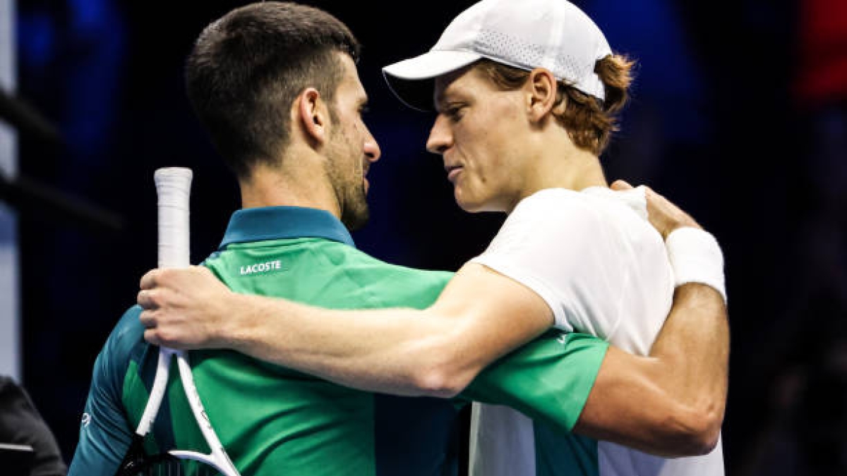 Djokovic y Sinner, tras enfrentarse hace apenas unos días. Fuente: Getty
