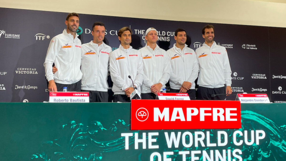 Equipo español de Copa Davis en Valencia. Fuente: Punto de Break