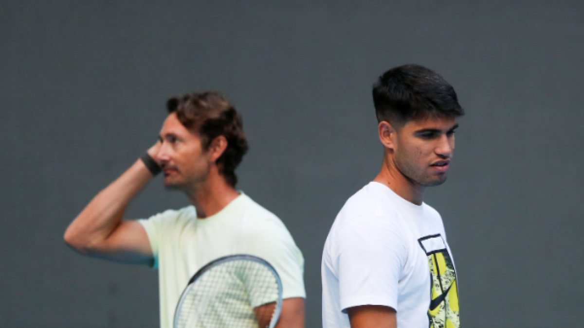 Juan Carlos Ferrero y Carlos Alcaraz. Foto: Getty