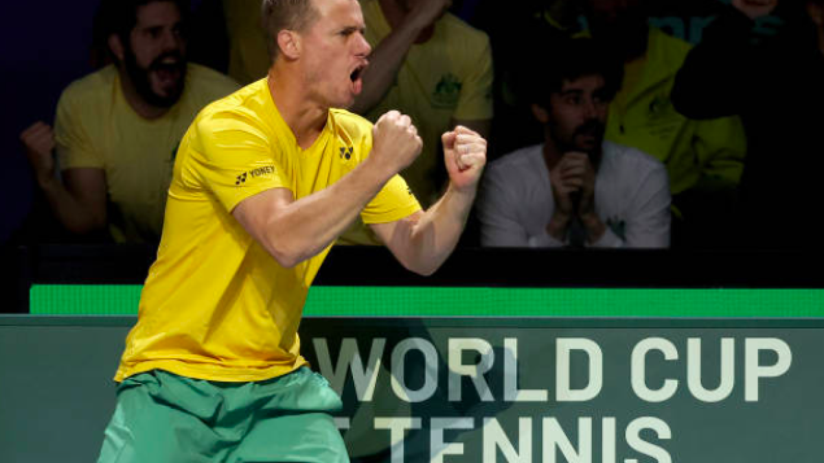 Lleyton Hewitt celebra el pase a semifinales. Fuente: Getty